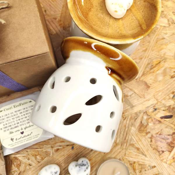 Brucia essenze con cuori di cera di soia profumati – regalo artigianale e naturale